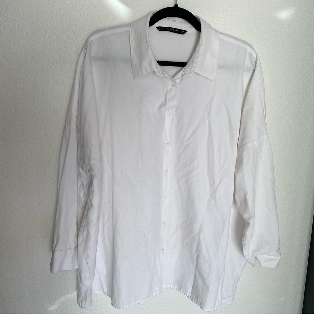 Zara collared white button down